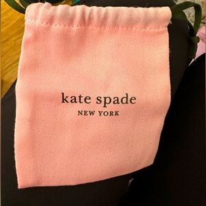 KATE SPADE PINK and BLACK DRAWSTRING JEWELRY DUST BAGS POUCH